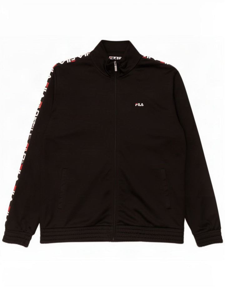 Fila Grafisk træningsdragt jakke til mænd 2XL Sort Polyester