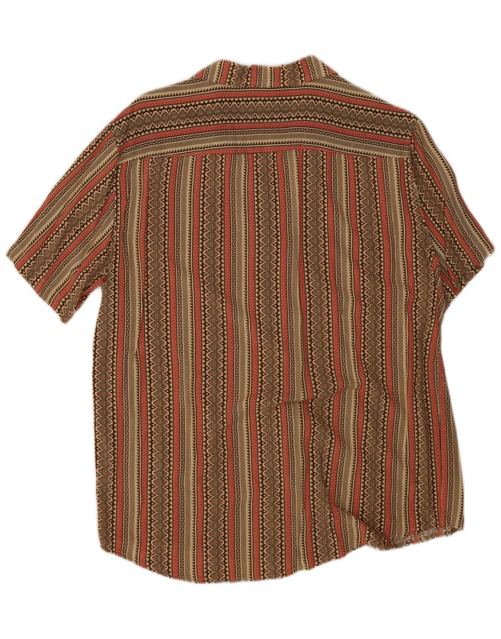 Pier One Herre kortærmet skjorte Medium Khaki stribet