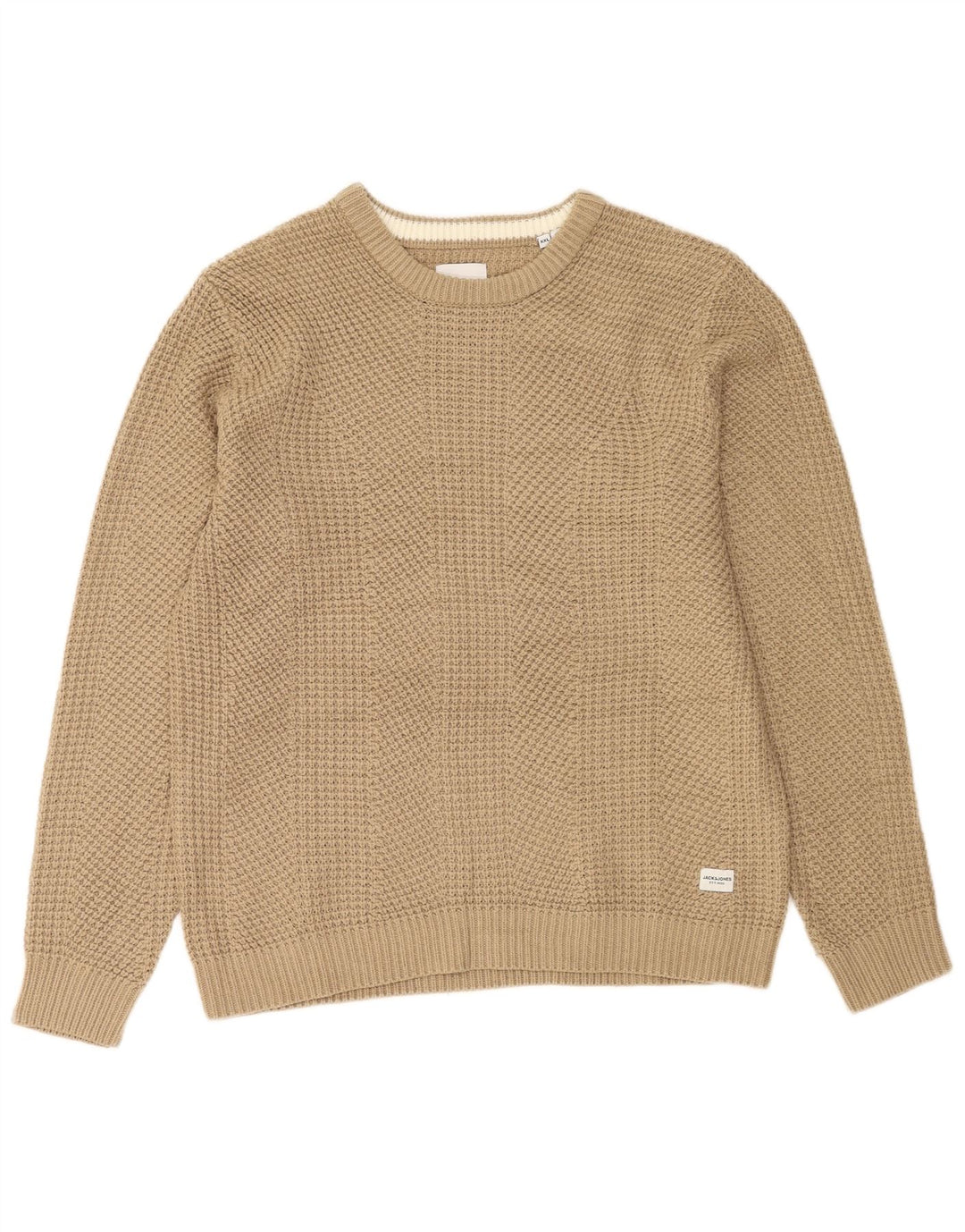 Jack & Jones herre rund hals sweater 2XL beige akryl