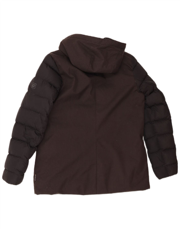 Jack Wolfskin Polstret hættejakke til kvinder UK 12 Medium Black Colourblock