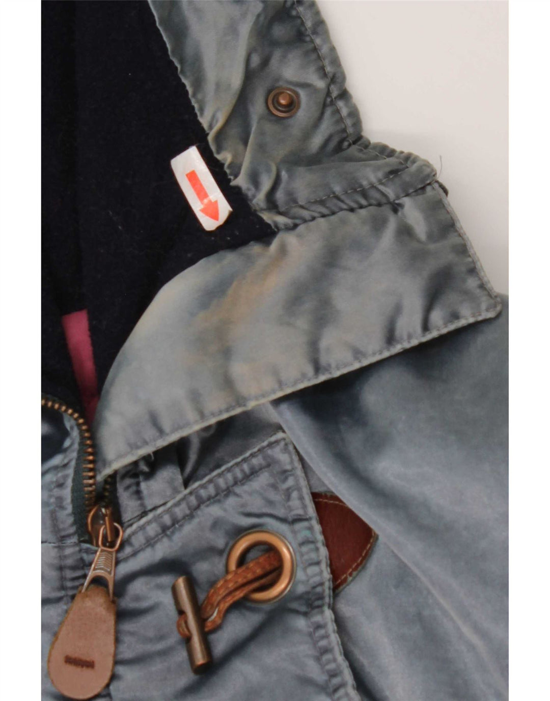 Vintage Dame Hætte Oversized Windbreaker Jacket IT 44 Medium Blue