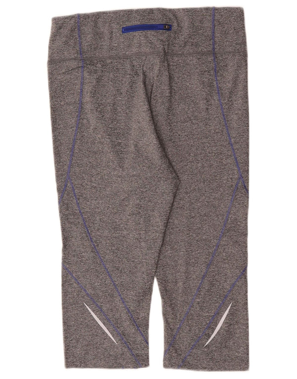 Marks & Spencer Womens Capri Leggings UK 12 Medium Grey Flecked Polyester