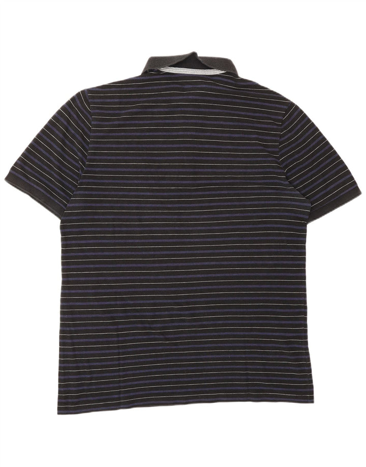 Lacoste Herre poloskjorte str. 6 XL Marineblå Stribet Lyocell