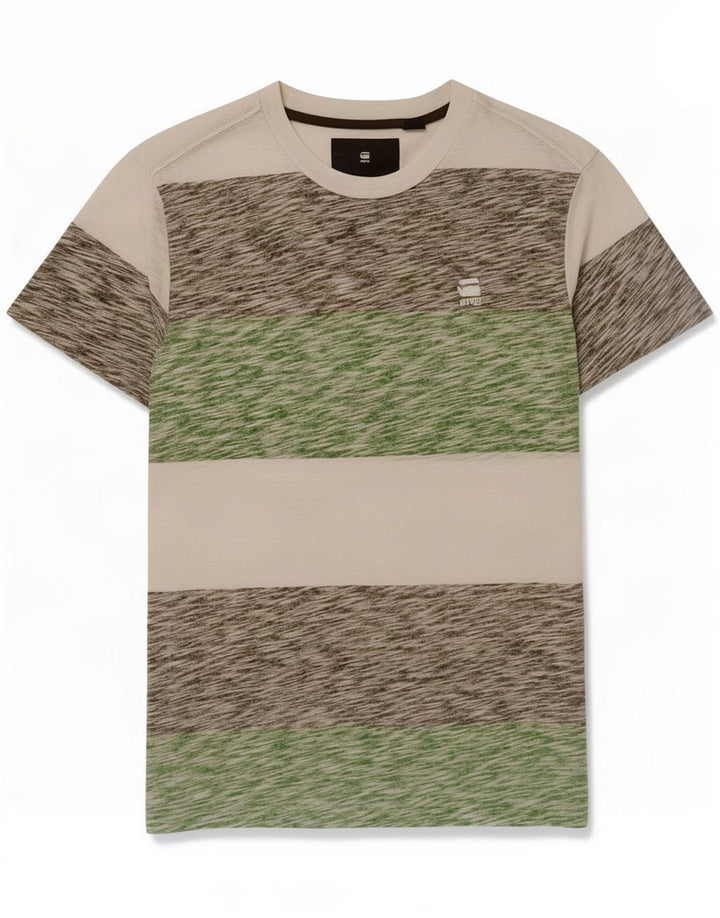 G-Star Herre T-Shirt Top Medium Flerfarvet Stribet Bomuld
