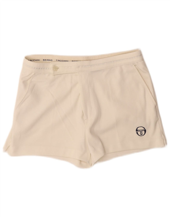SERGIO TACCHINI Herre Chino Shorts IT 48 Medium W30 Hvid Polyester