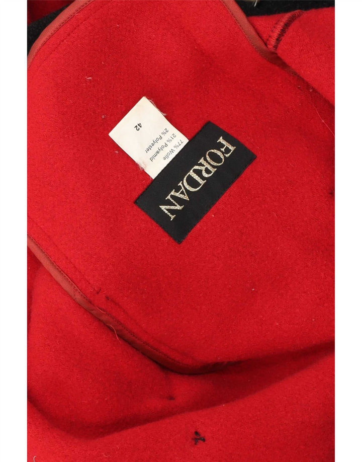 Vintage oversize overfrakke til kvinder IT 42 mellemgrå uld