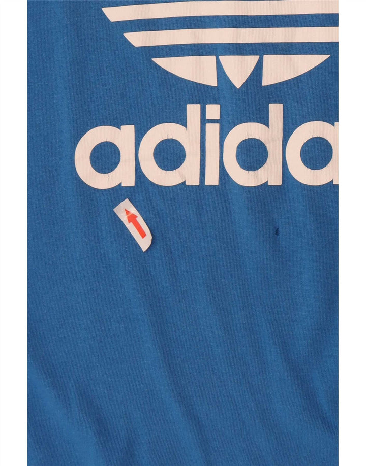 Adidas Grafisk T-shirt top til mænd, lille blå bomuld