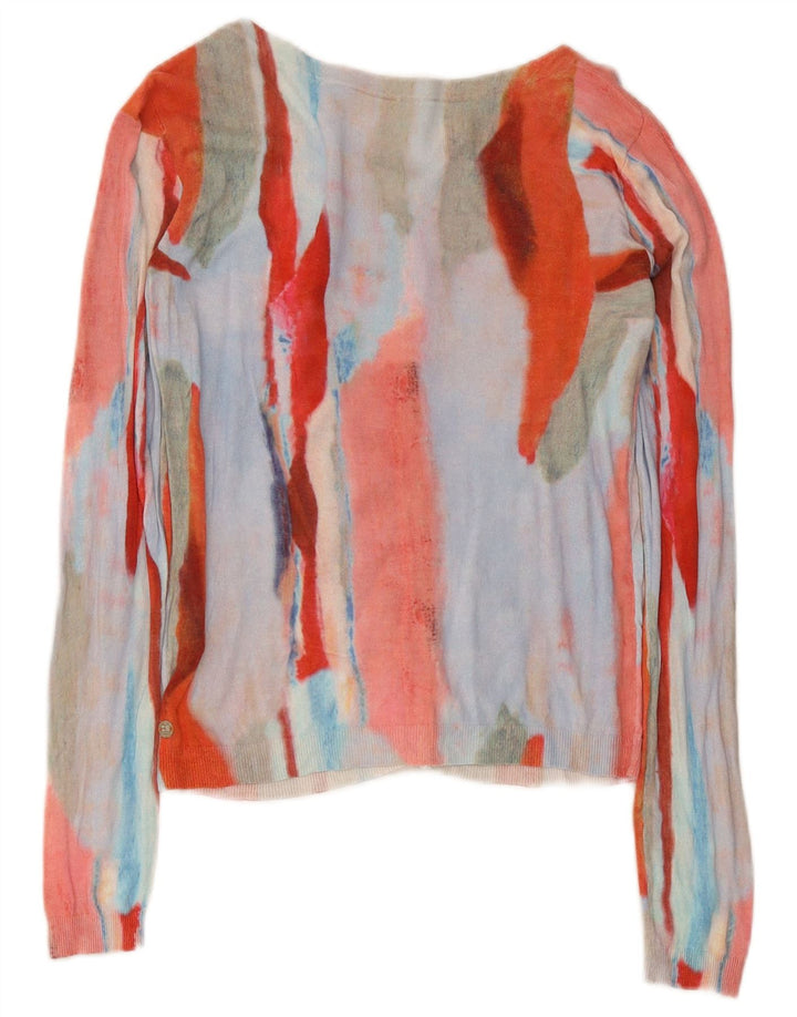 Hugo Boss kvinders abstrakt mønster cardigan sweater UK 10 Small Multicoloure