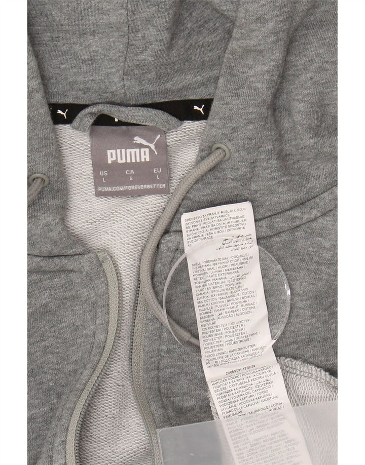PUMA Mens Zip Hoodie Sweater Large Grey Cotton Vintage Puma and Second-Hand Puma from Messina Hembry 
