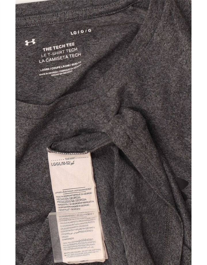 Under Armour Herre T-Shirt Top Stor Grå Polyester