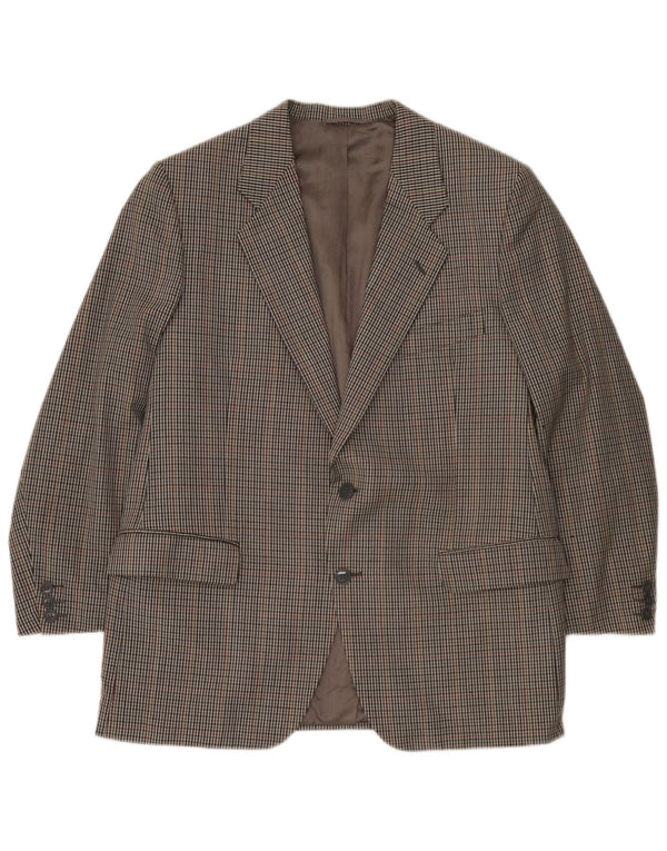 Vintage herre 2-knaps blazerjakke UK 38 Medium Grey Houndstooth