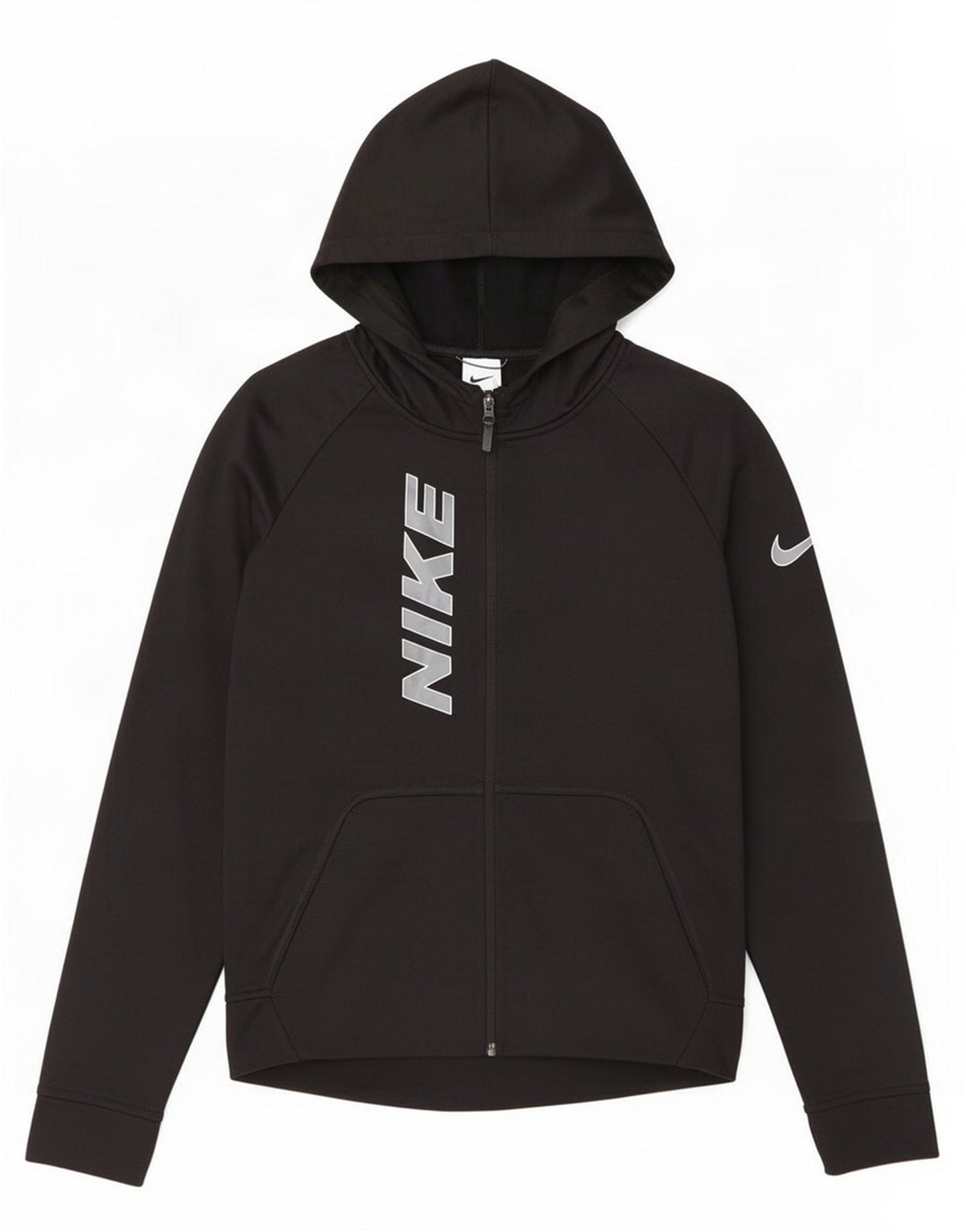 Nike drenge grafisk hættetrøje 13-14 år XL sort polyester