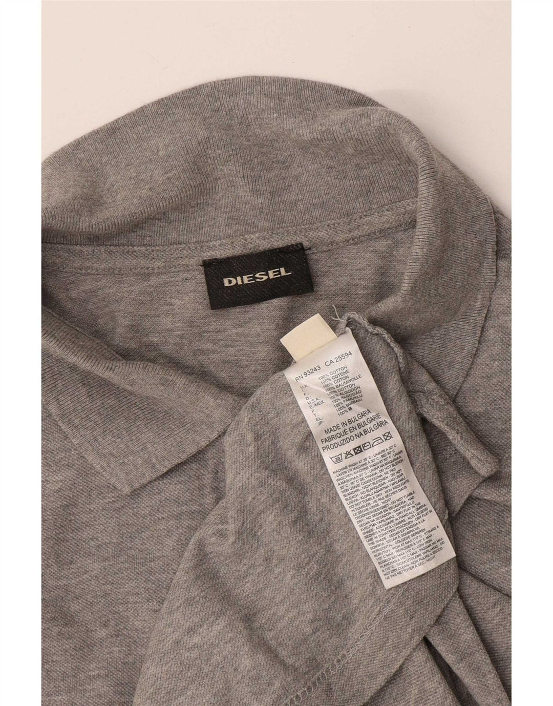 Diesel Herre grafisk poloshirt Medium Grey Flecked Bomuld