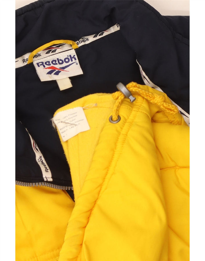 Reebok Herre Polstret Gilet UK 40 Large Yellow Colourblock Polyester