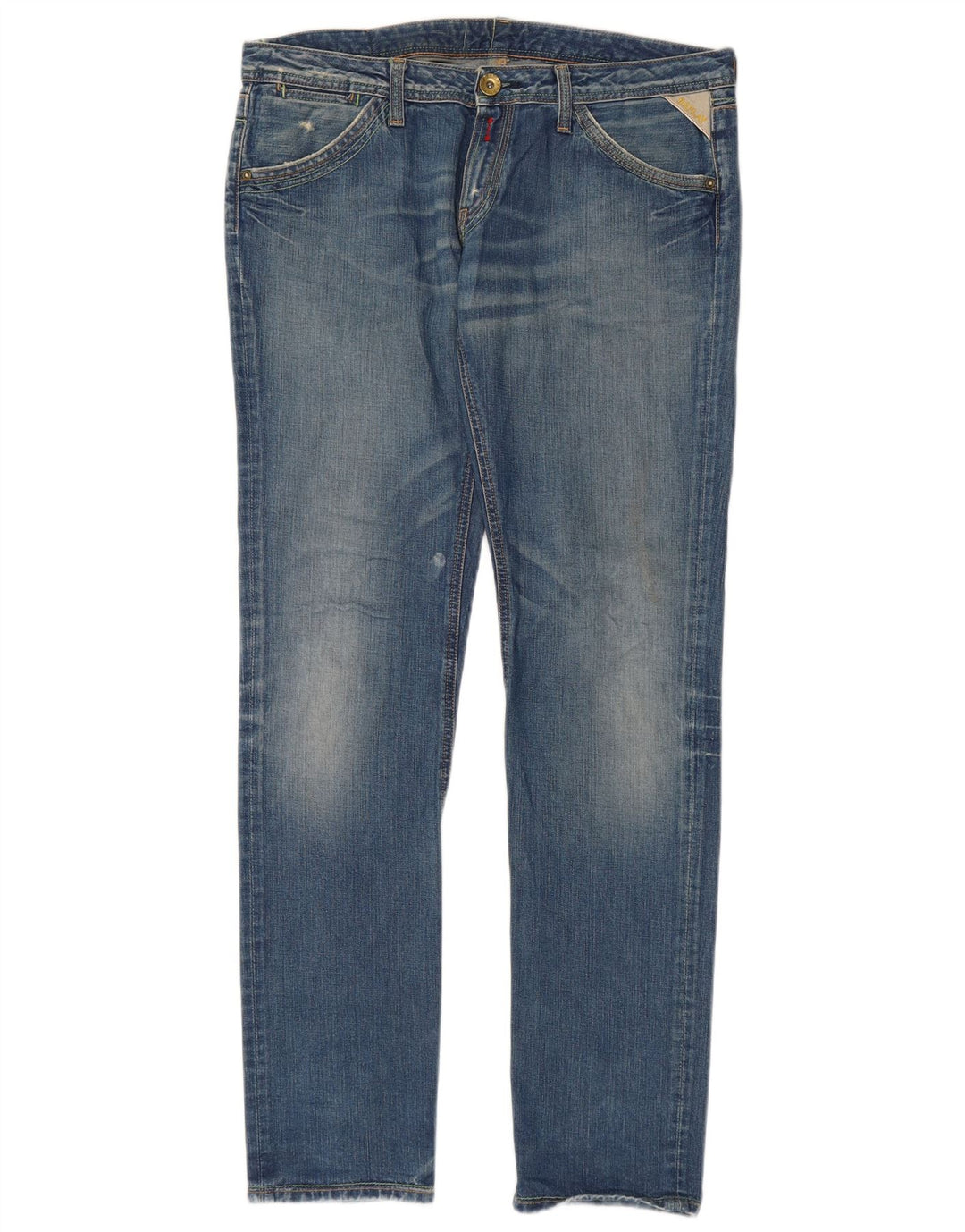 REPLAY Womens Distressed Slim Jeans W31 L32 Blue Cotton