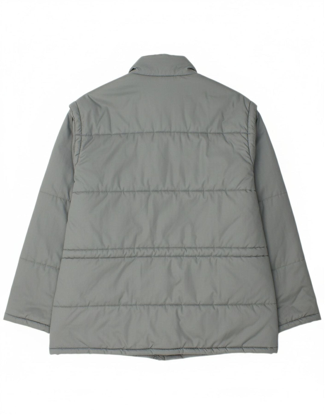 FASHION LEADER Mens Padded Jacket IT 55 2XL Grey Polyester