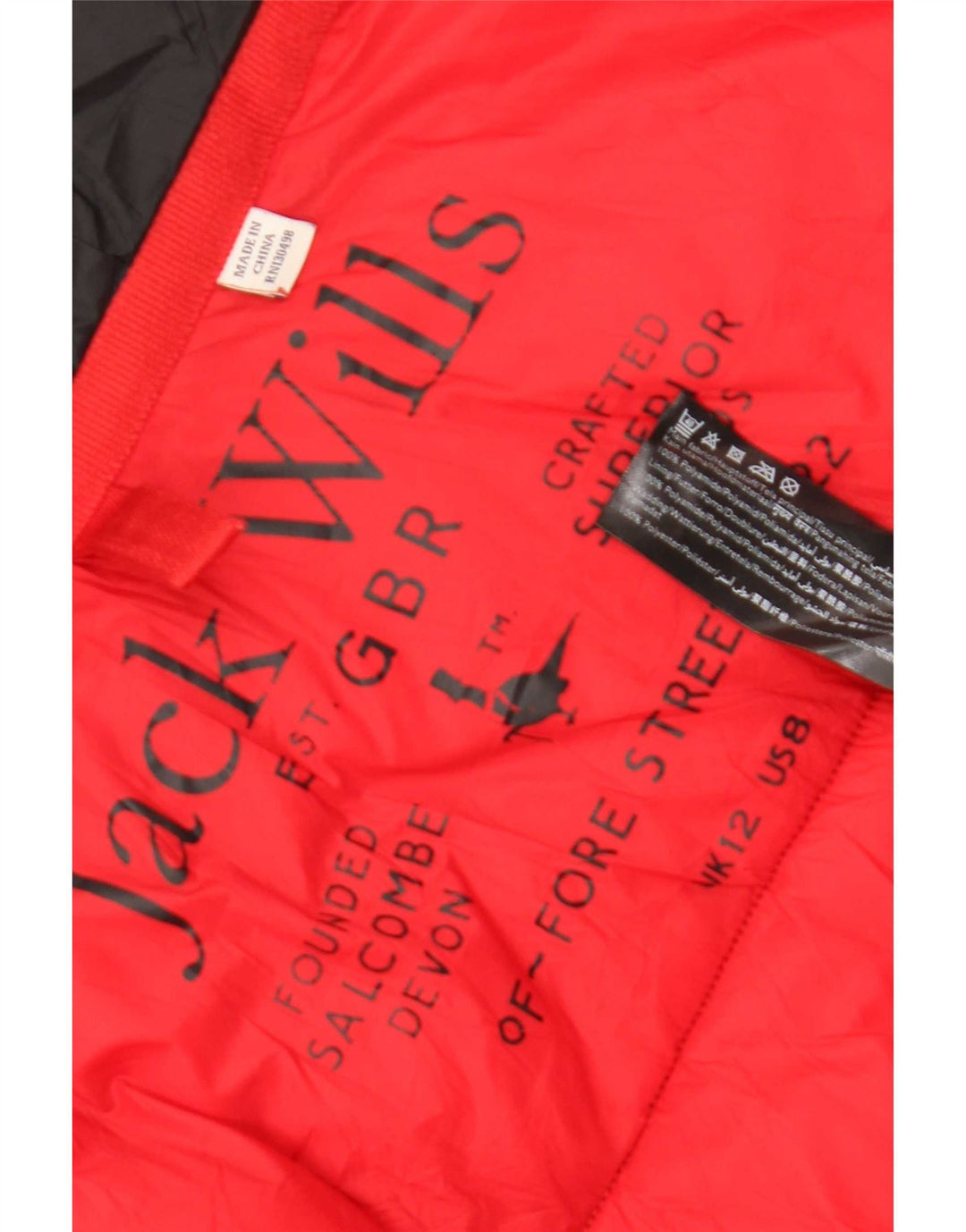 Jack Wills Dame Hættejakke UK 12 Medium Sort Polyamid