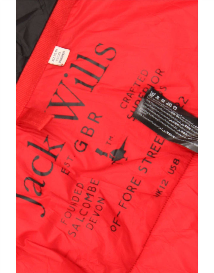Jack Wills Dame Hættejakke UK 12 Medium Sort Polyamid