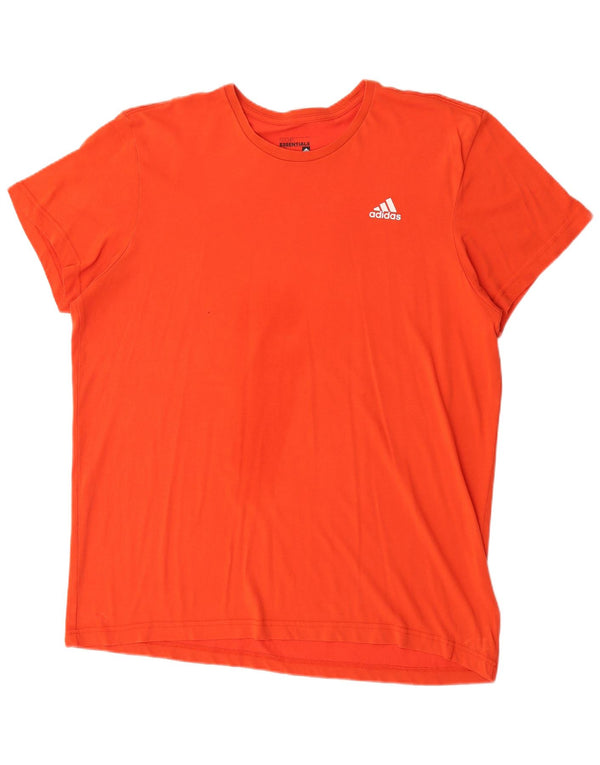 Adidas Herre Climalite T-Shirt Top XL Orange Bomuld
