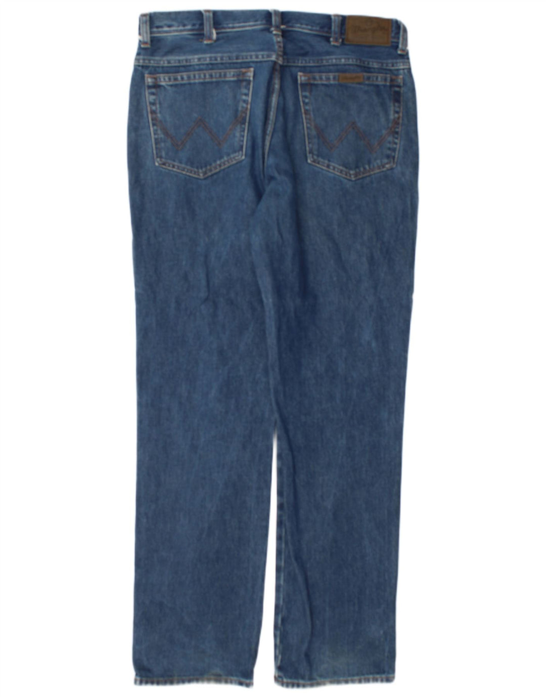 Wrangler Herre Regular Fit Straight Jeans W36 L34 Blå Bomuld