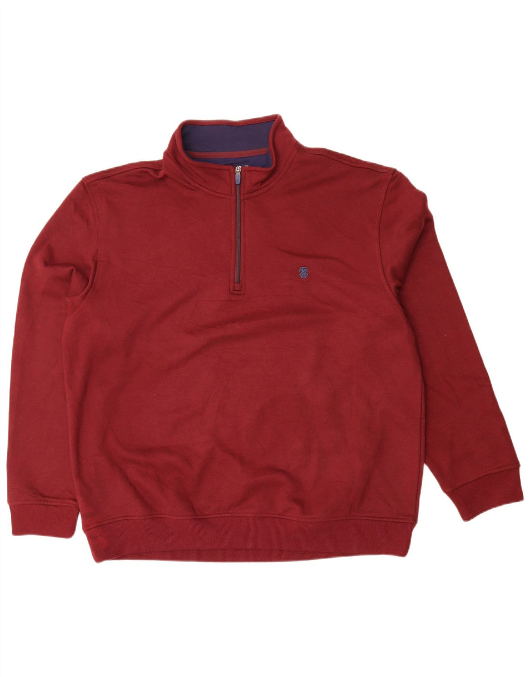 Izod Sweatshirt med lynlås til mænd XL rødbrun polyester