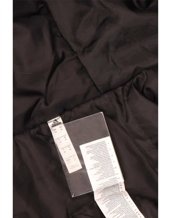 Adidas Herre hættepolstret frakke UK 38 Medium Black Polyester
