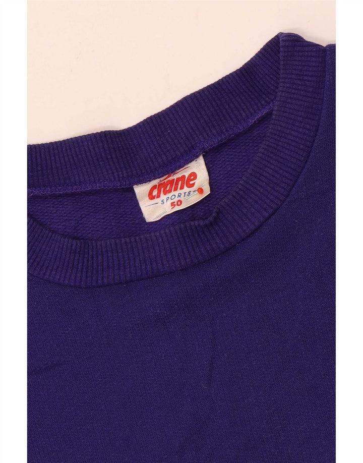 Crane Herre Sweatshirt Jumper IT 50 Medium Lilla Colourblock