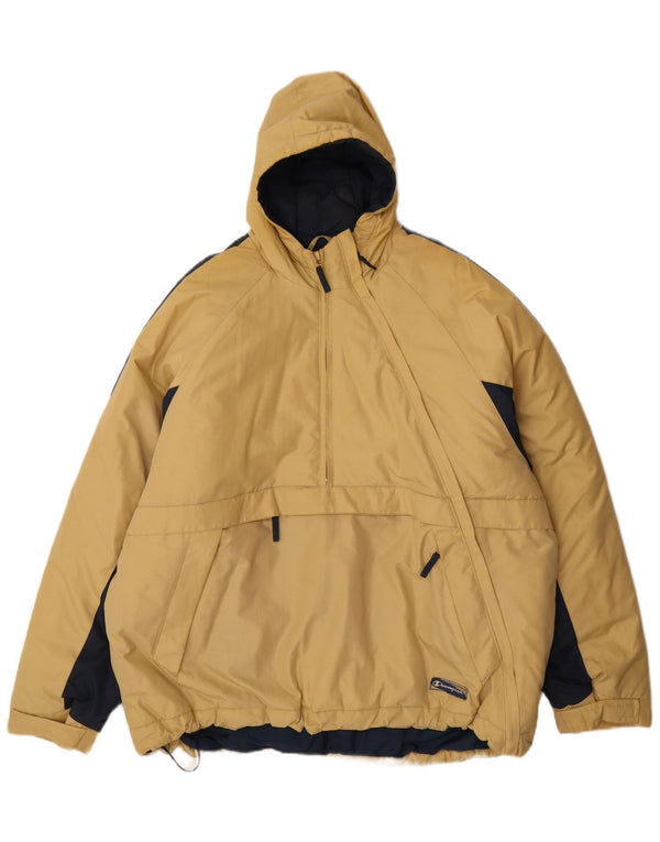 Champion Herre hættetrøje polstret jakke UK 42 XL Beige Colourblock
