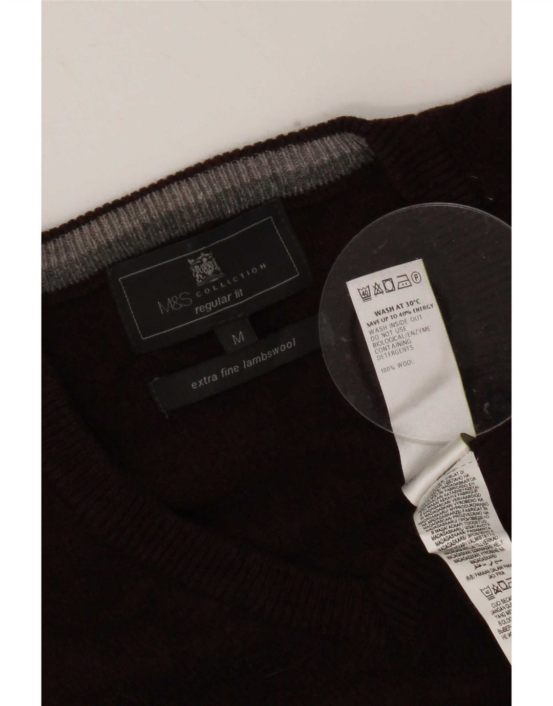 Marks & Spencer Herre Regular Fit Vest Tank Top Medium Burgundy Uld