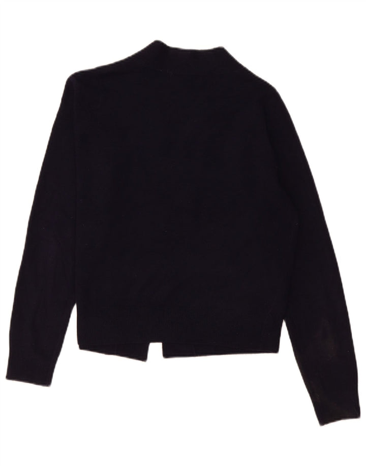 Marks & Spencer Dame Crop Open Cardigan Sweater UK 14 Medium Navy Blue
