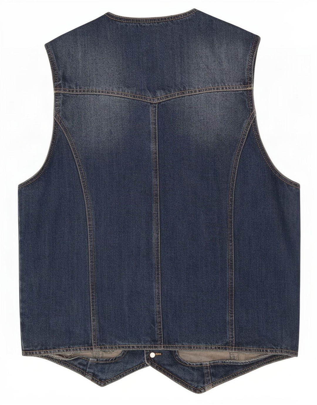 Vintage denimvest til mænd IT 52 Stor blå bomuld