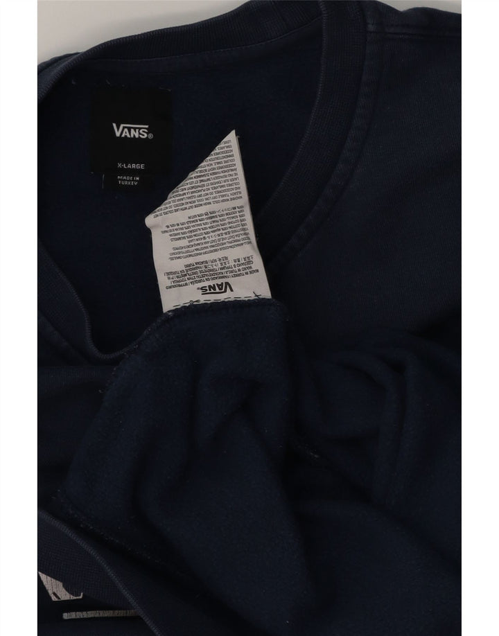 Vans Herre grafisk sweatshirt Jumper XL Marineblå bomuld