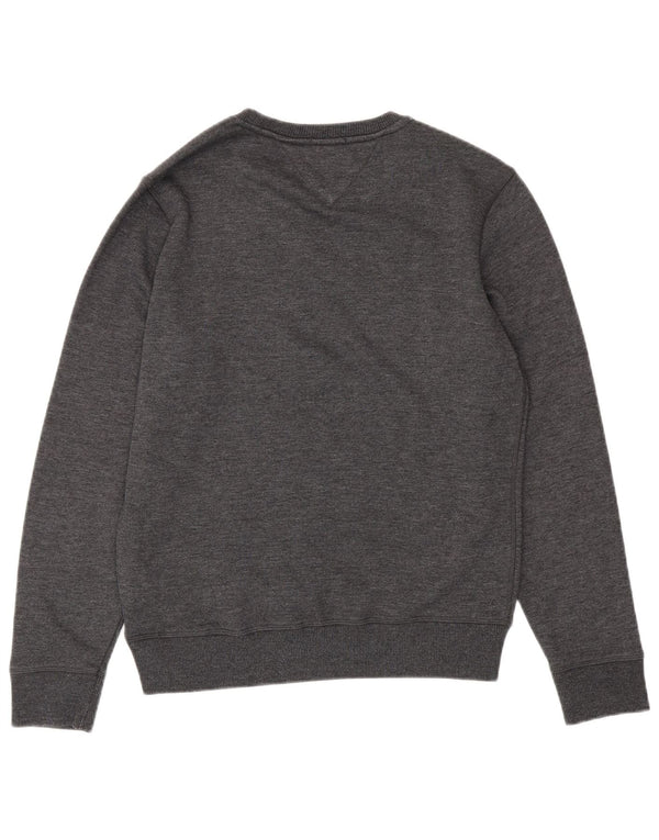 TOMMY HILFIGER Herre Regular Fit Sweatshirt Jumper Small Grå Flecked