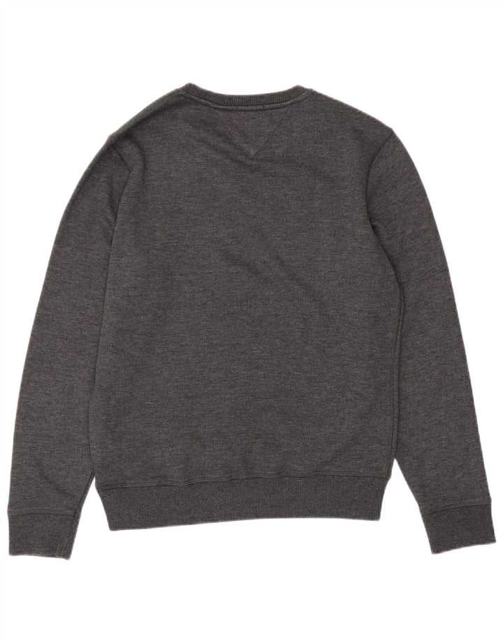 TOMMY HILFIGER Herre Regular Fit Sweatshirt Jumper Small Grå Flecked