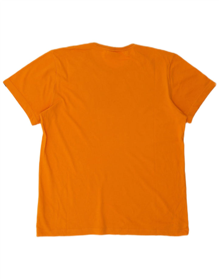 Adidas Grafisk T-shirt til mænd, medium orange bomuld
