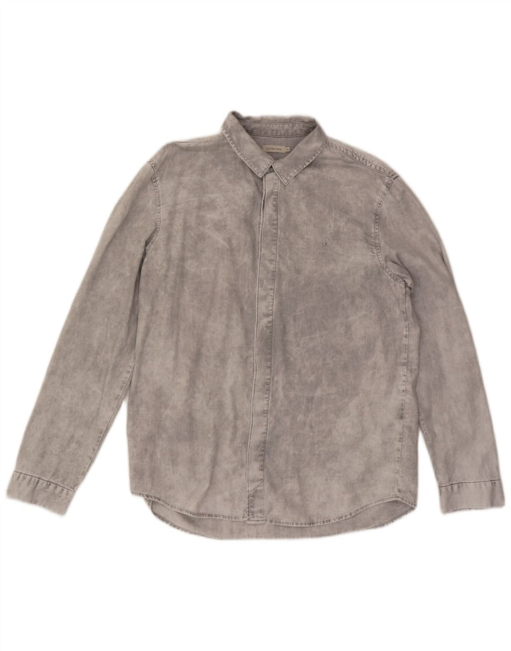Calvin Klein Jeans Herre Denim Shirt XL Grå Bomuld