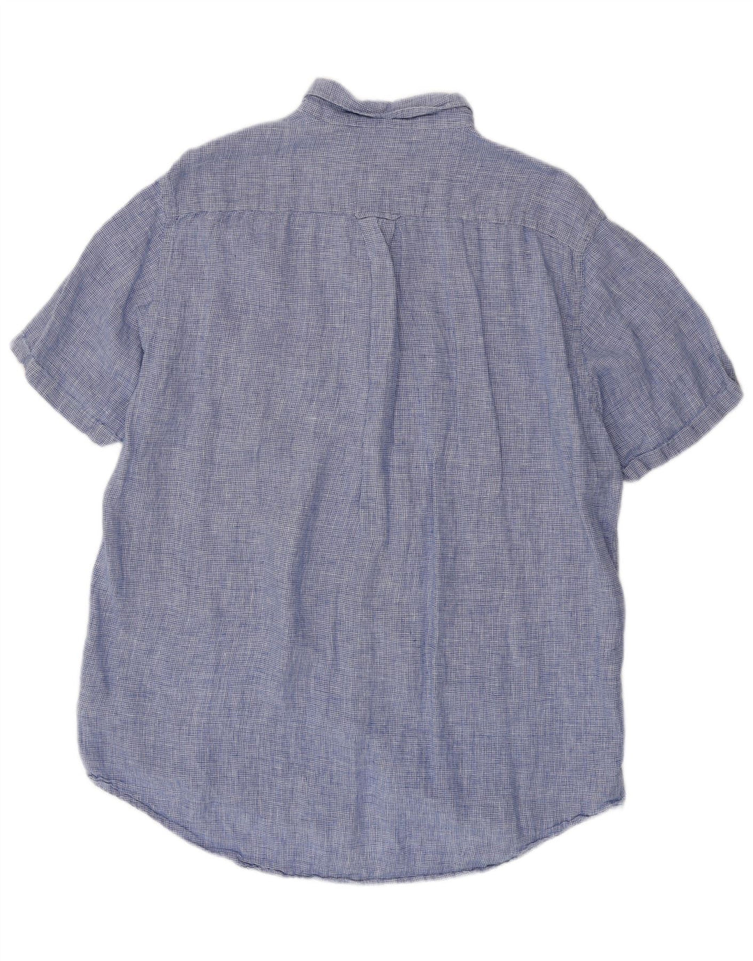 GANT Herre Regular Fit Kortærmet Skjorte Størrelse 45/46 2XL Blå Houndstooth