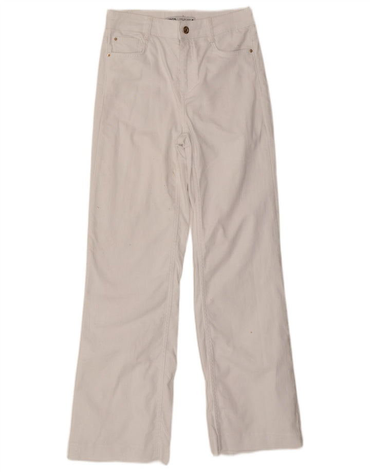 Zara Dame Straight Jeans EU 36 XS W26 L29 Hvid