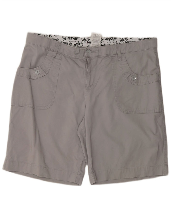 LEE Casual Shorts til kvinder US 18 2XL W38 Grå Bomuld