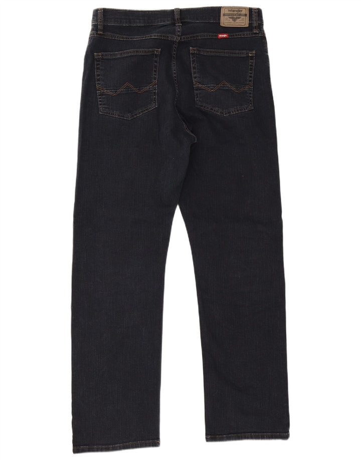 Wrangler Straight Jeans til mænd W33 L30 Marineblå Bomuld
