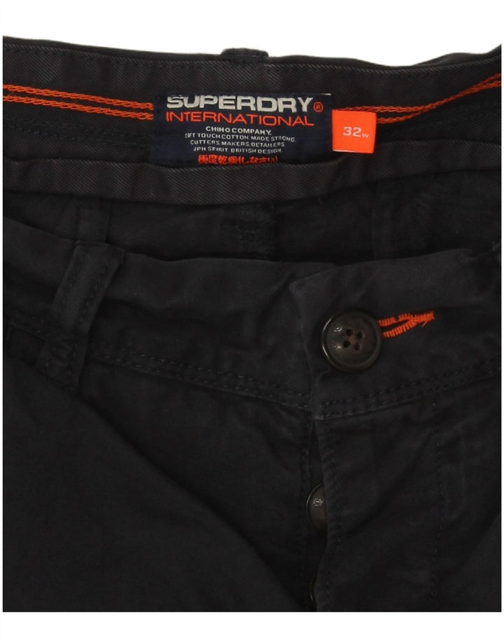 Superdry Chino-shorts til mænd W32 Medium marineblå bomuld