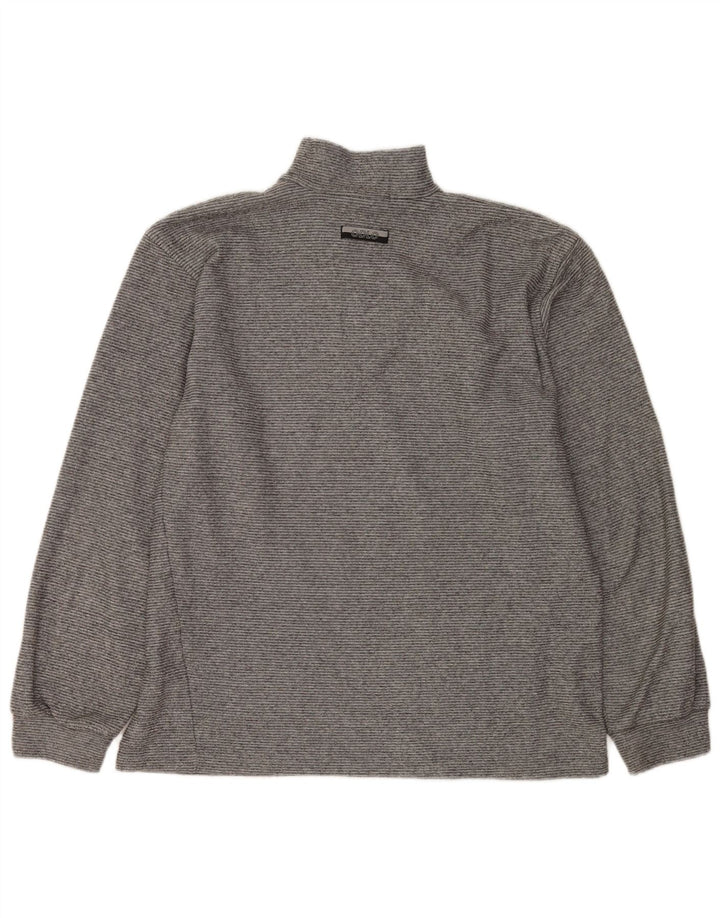 Odlo Herre Zip Neck Sweatshirt Jumper XL Grå Nålestribe