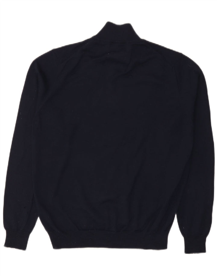 Marks & Spencer Herre sweater med lynlåshals mellem marineblå akryl