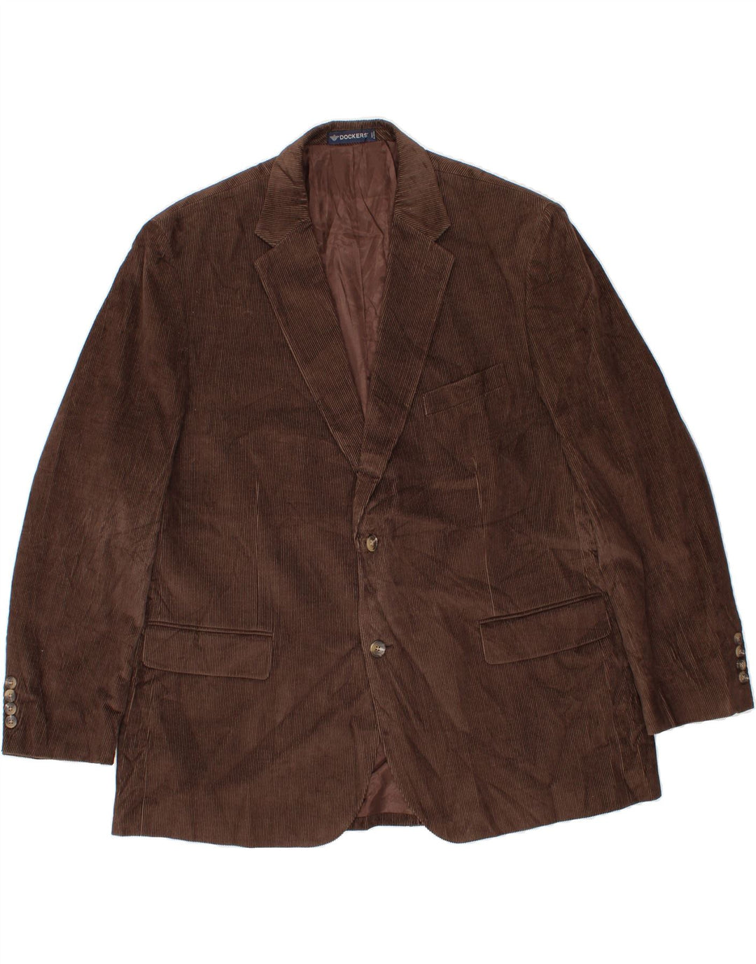 DOCKERS Herre Corduroy Blazer Jacket US 48 4XL Brun Bomuld