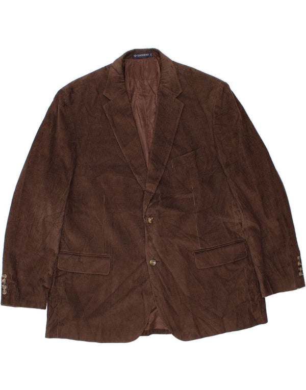 DOCKERS Herre Corduroy Blazer Jacket US 48 4XL Brun Bomuld