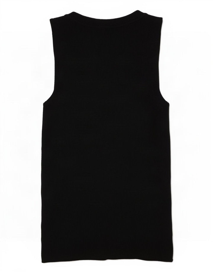 Marks & Spencer Damevest Top UK 10 Small Black Viscose