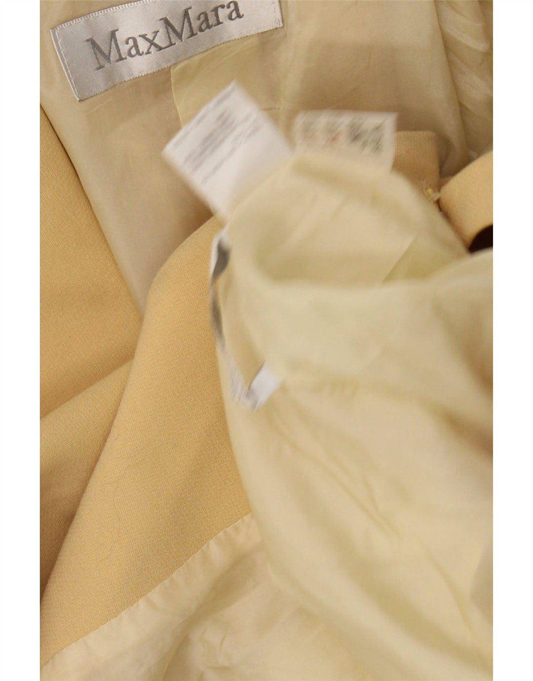 MAX MARA Dame Longline 3-knaps blazerjakke UK 14 Medium Gul