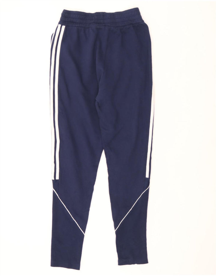 ADIDAS Mens Tracksuit Trousers Small  Navy Blue Cotton Vintage Adidas and Second-Hand Adidas from Messina Hembry 