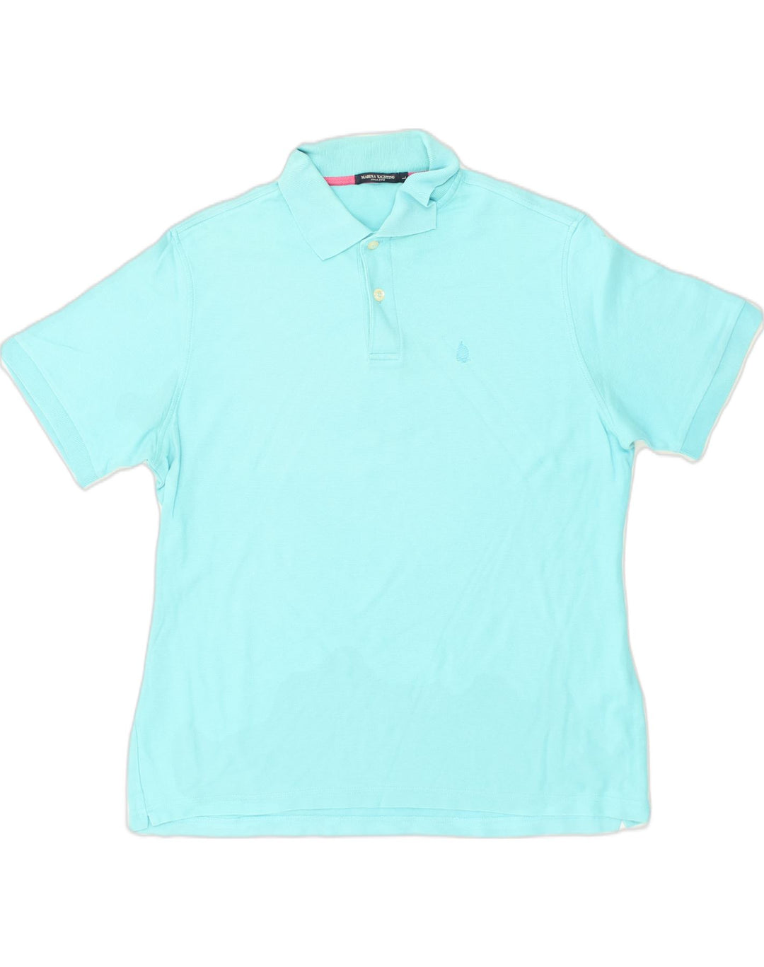 MARINA YACHTING Mens Polo Shirt Large Blue Cotton | Vintage Marina Yachting | Thrift | Second-Hand Marina Yachting | Used Clothing | Messina Hembry 