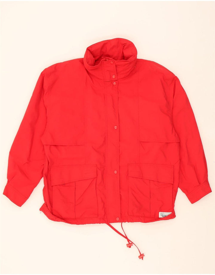 KLEPPER Womens Hooded Windbreaker Jacket UK 16 Large Red Vintage Klepper and Second-Hand Klepper from Messina Hembry 